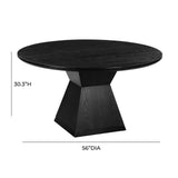 Nolan Wood 56" Round Dining Table by TOV Furniture at Eve Furniture