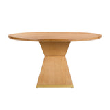 Nolan Wood 56" Round Dining Table by TOV Furniture at Eve Furniture