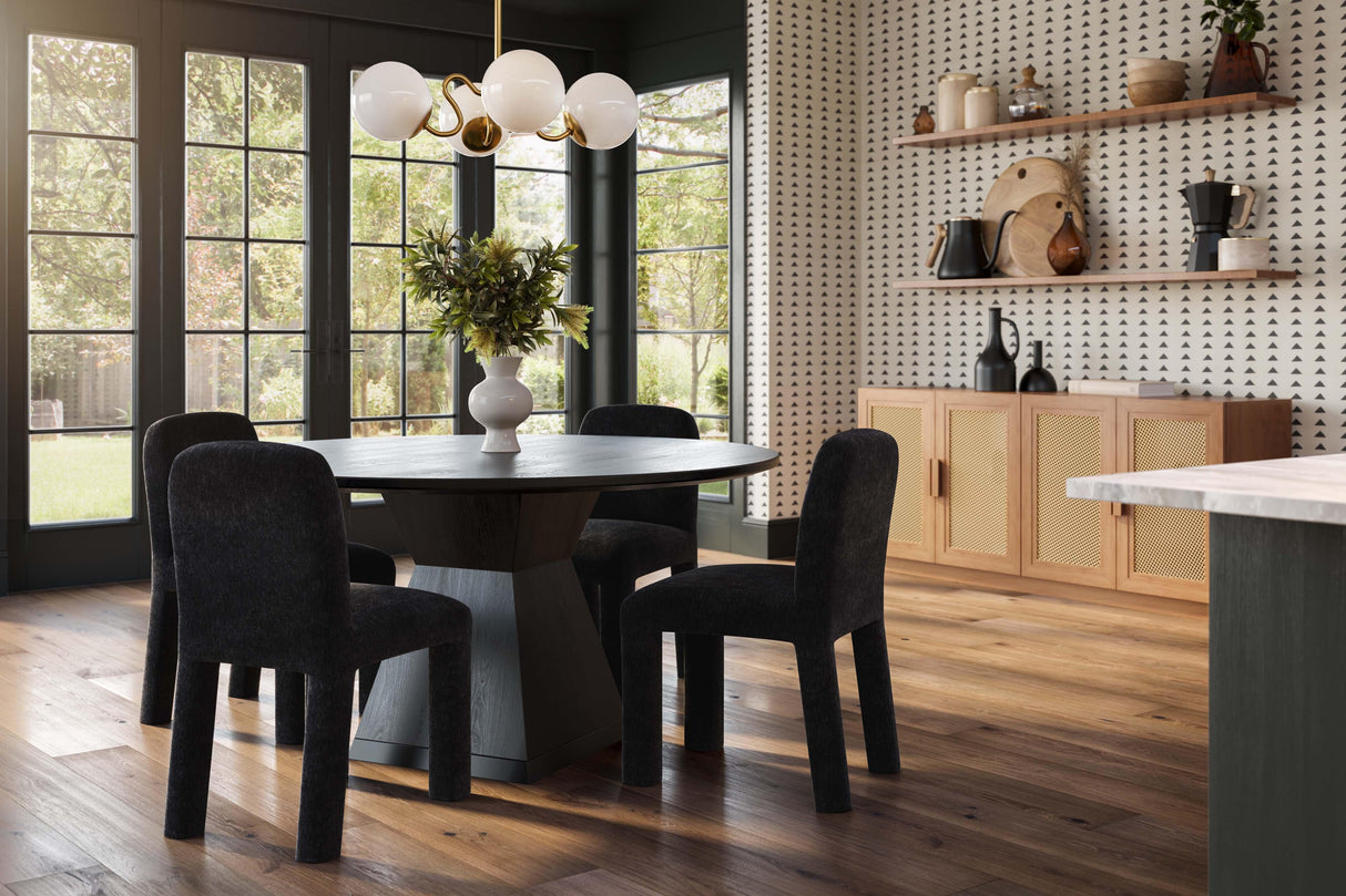Nolan Wood 56" Round Dining Table by TOV Furniture at Eve Furniture