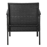 Noli Patio 2-Person Seating Group with End Table with Cream Cushions by Manhattan Comfort at Eve Furniture
