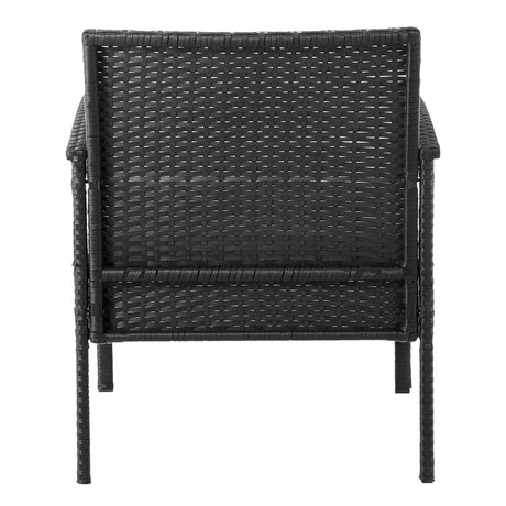 Noli Patio 2-Person Seating Group with End Table with Cream Cushions by Manhattan Comfort at Eve Furniture