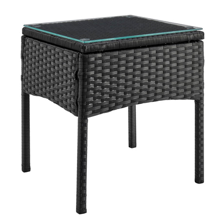 Noli Patio 2-Person Seating Group with End Table with Cream Cushions by Manhattan Comfort at Eve Furniture