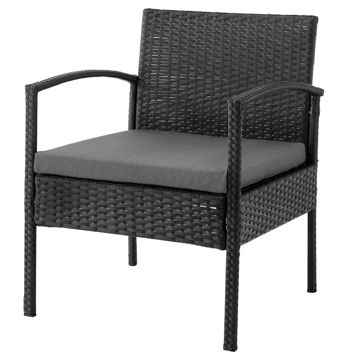 Noli Patio 2-Person Seating Group with End Table with Grey Cushions by Manhattan Comfort at Eve Furniture