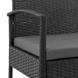Noli Patio 2-Person Seating Group with End Table with Grey Cushions by Manhattan Comfort at Eve Furniture