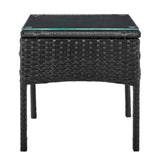 Noli Patio 2-Person Seating Group with End Table with Grey Cushions by Manhattan Comfort at Eve Furniture
