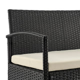 Noli Patio 4-Person Conversation Set with Coffee Table with Cream Cushions by Manhattan Comfort at Eve Furniture