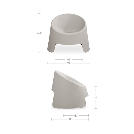 Nolla Light Grey Outdoor Accent Chair (Set of 2) by MOES at Eve Furniture