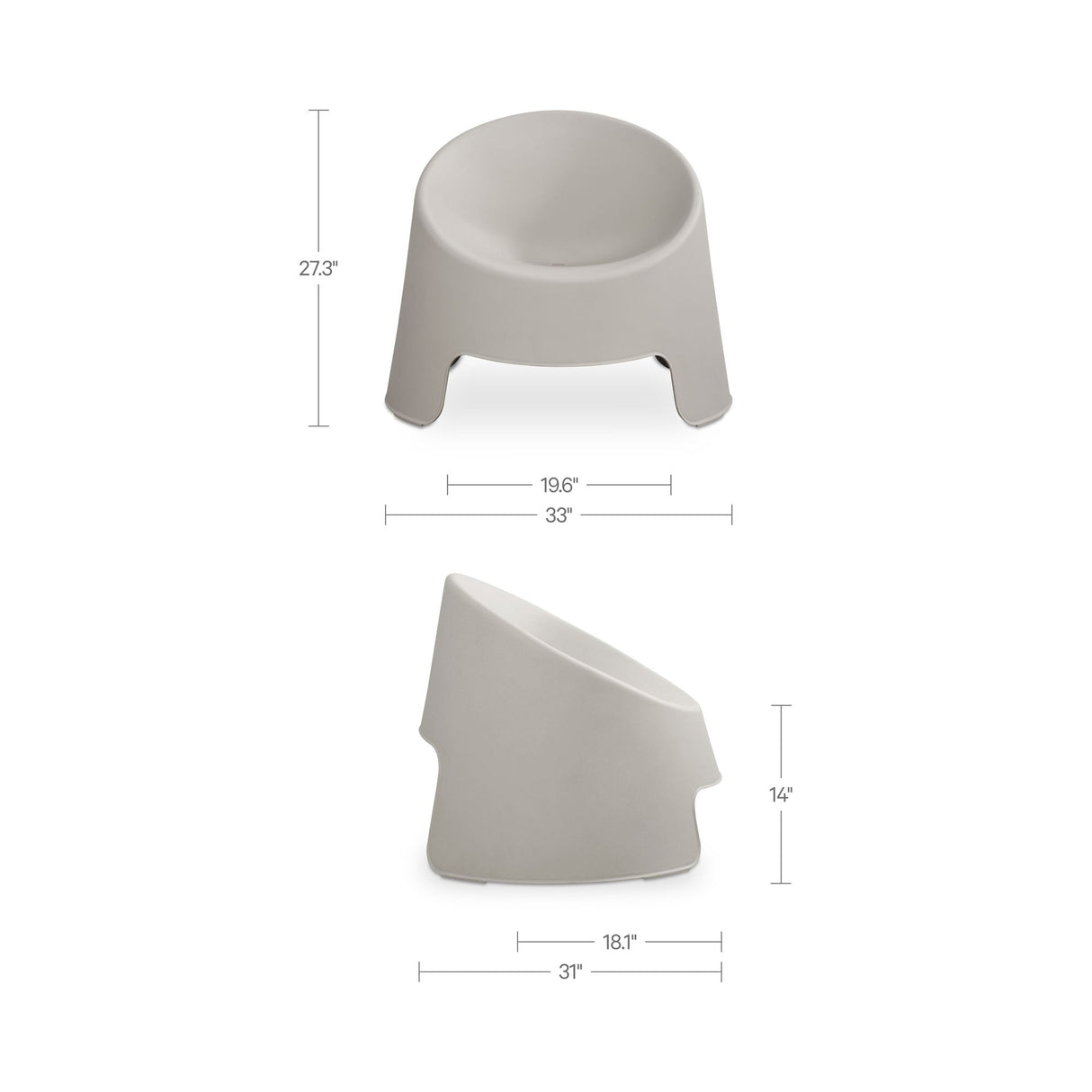 Nolla Light Grey Outdoor Accent Chair (Set of 2) by Moe's Home at Eve Furniture