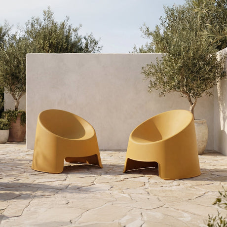 Nolla Yellow Outdoor Accent Chair (Set of 2) by MOES at Eve Furniture