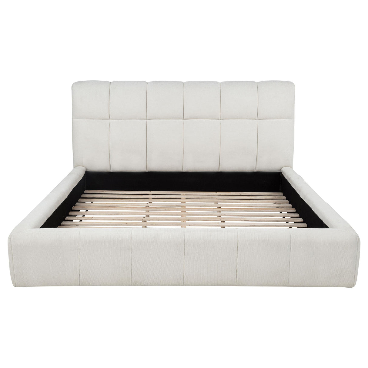Nollet Cream 48-inch Upholstered California King Platform Bed by Coaster at Eve Furniture