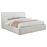 Nollet Cream 48-inch Upholstered Eastern King Platform Bed by Coaster at Eve Furniture