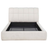 Nollet Cream 48-inch Upholstered Queen Panel Platform Bed by Coaster at Eve Furniture