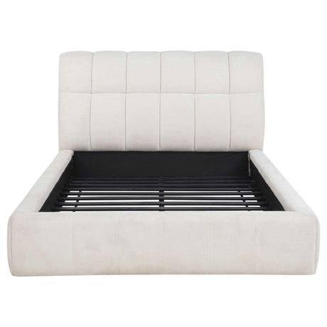 Nollet Cream 48-inch Upholstered Queen Panel Platform Bed by Coaster at Eve Furniture