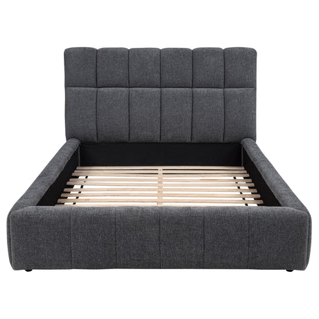Nollet Gray 48-inch Upholstered California King Platform Bed by Coaster at Eve Furniture