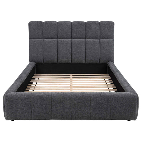 Nollet Grey 48-inch Upholstered Queen Panel Platform Bed by Coaster at Eve Furniture