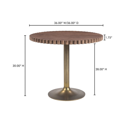 Nomi Brown Cafe Table by MOES at Eve Furniture