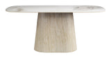 Nooka White & Natural Dining Table by Zuomod at Eve Furniture