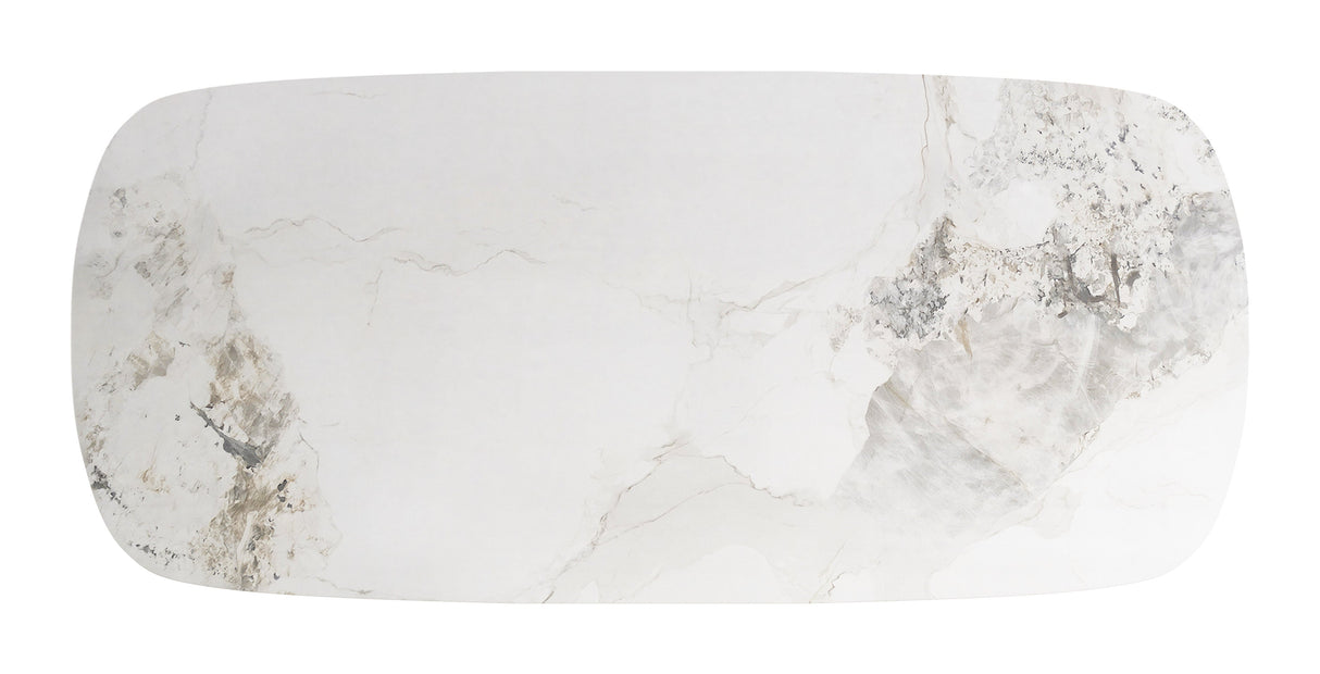 Nooka White & Natural Dining Table by Zuomod at Eve Furniture
