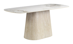 Nooka White & Natural Dining Table by Zuomod at Eve Furniture