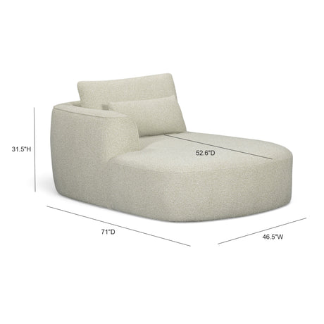 Noor 71" Modular Chaise by TOV Furniture at Eve Furniture