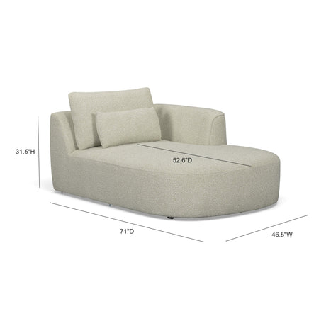 Noor 71" Modular Chaise by TOV Furniture at Eve Furniture