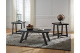 Noorbrook Black/Pewter Table by Ashley at Eve Furniture