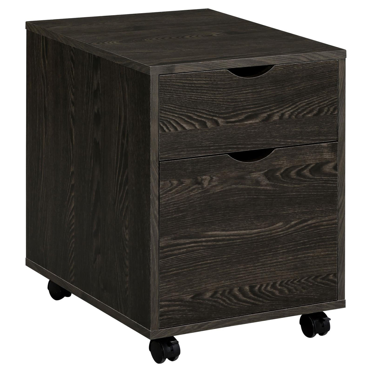 Noorvik 2-Drawer Mobile File Cabinet Dark Oak