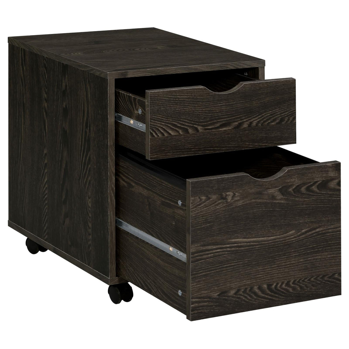 Noorvik 2-Drawer Mobile File Cabinet Dark Oak