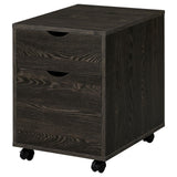 Noorvik 2-Drawer Mobile File Cabinet Dark Oak