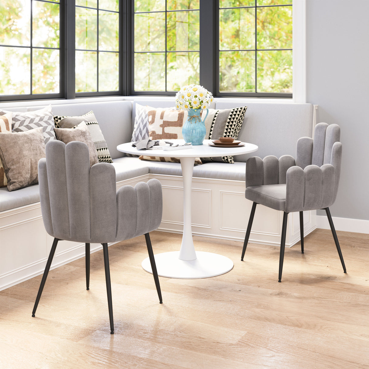 Noosa Gray Dining Chair (Set of 2) by Zuomod at Eve Furniture