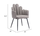 Noosa Gray Dining Chair (Set of 2) by Zuomod at Eve Furniture