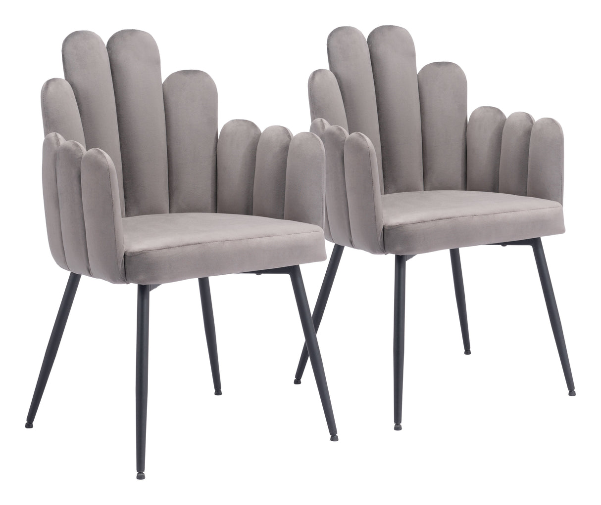 Noosa Gray Dining Chair (Set of 2) by Zuomod at Eve Furniture