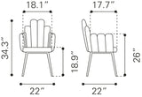 Noosa Ivory Dining Chair (Set of 2) by Zuomod at Eve Furniture