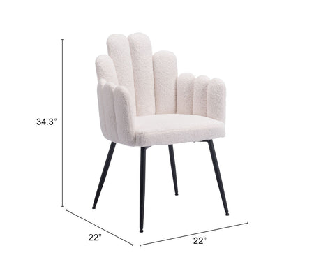 Noosa Ivory Dining Chair (Set of 2) by Zuomod at Eve Furniture