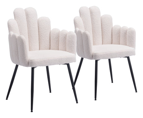 Noosa Ivory Dining Chair (Set of 2) by Zuomod at Eve Furniture