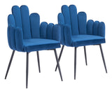 Noosa Navy Blue Dining Chair (Set of 2) by Zuomod at Eve Furniture