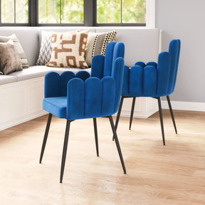 Noosa Navy Blue Dining Chair (Set of 2) by Zuomod at Eve Furniture