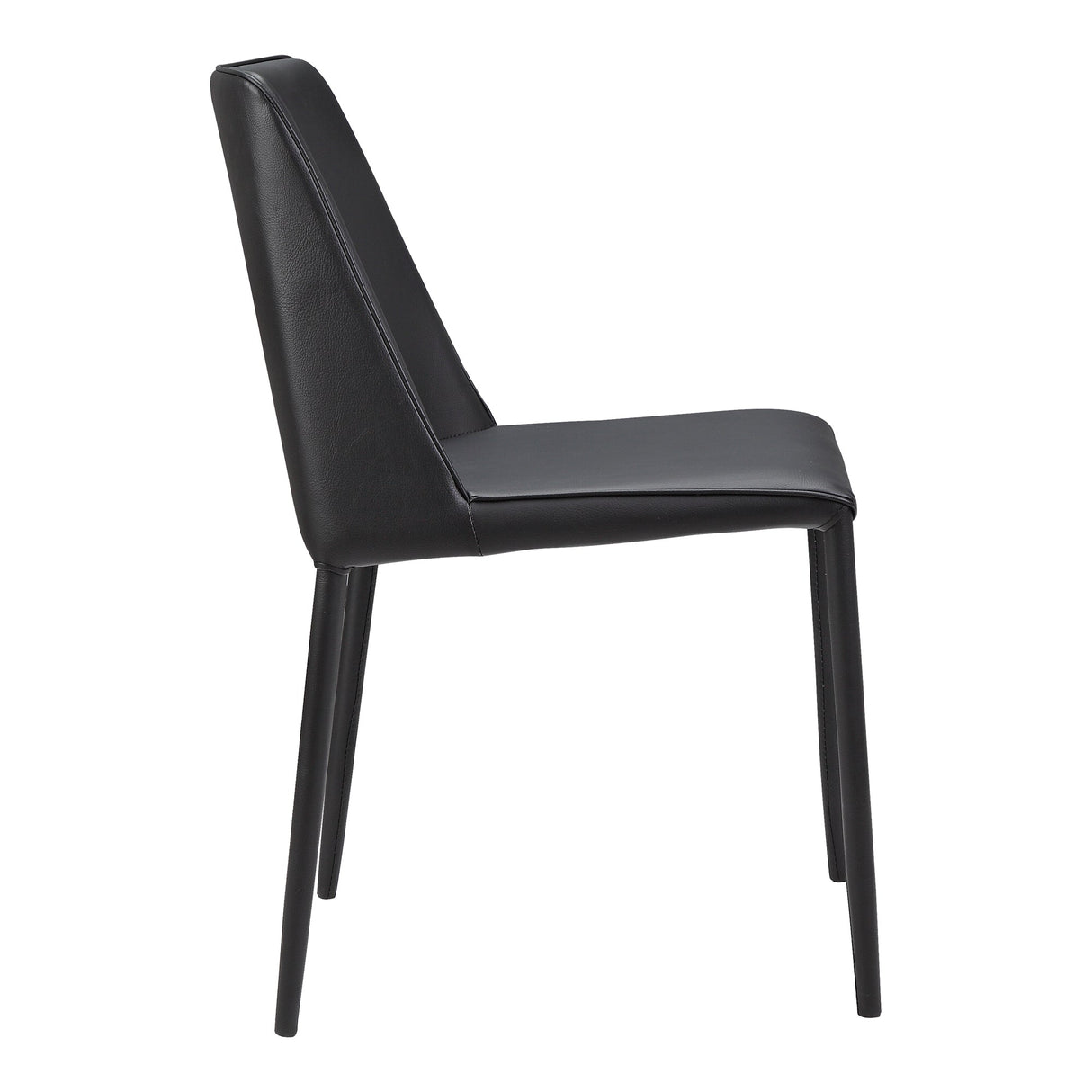 Nora Black Vegan Leather Dining Chair (Set of 2) by MOES at Eve Furniture