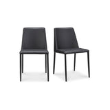 Nora Black Vegan Leather Dining Chair (Set of 2) by MOES at Eve Furniture