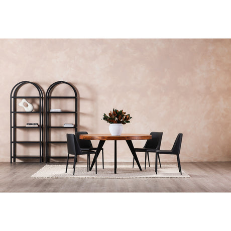 Nora Black Vegan Leather Dining Chair (Set of 2) by MOES at Eve Furniture