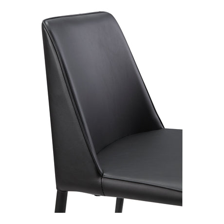 Nora Black Vegan Leather Dining Chair (Set of 2) by MOES at Eve Furniture