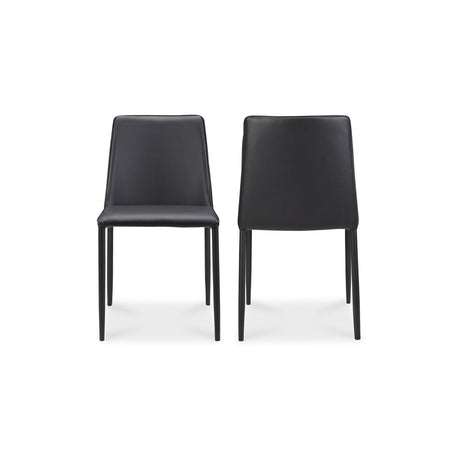 Nora Black Vegan Leather Dining Chair (Set of 2) by MOES at Eve Furniture
