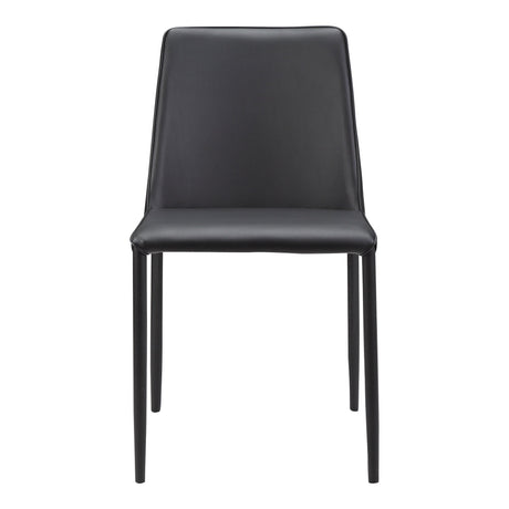 Nora Black Vegan Leather Dining Chair (Set of 2) by MOES at Eve Furniture