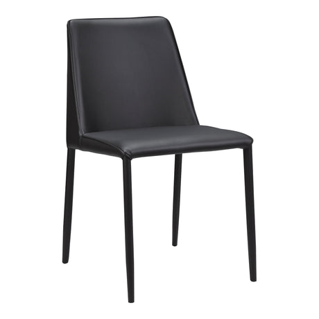 Nora Black Vegan Leather Dining Chair (Set of 2) by MOES at Eve Furniture