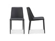 Nora Black Vegan Leather Dining Chair (Set of 2) by Moe's Home at Eve Furniture