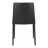 Nora Black Vegan Leather Dining Chair (Set of 2) by Moe's Home at Eve Furniture