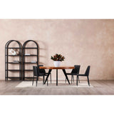 Nora Black Vegan Leather Dining Chair (Set of 2)