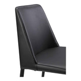 Nora Black Vegan Leather Dining Chair (Set of 2)