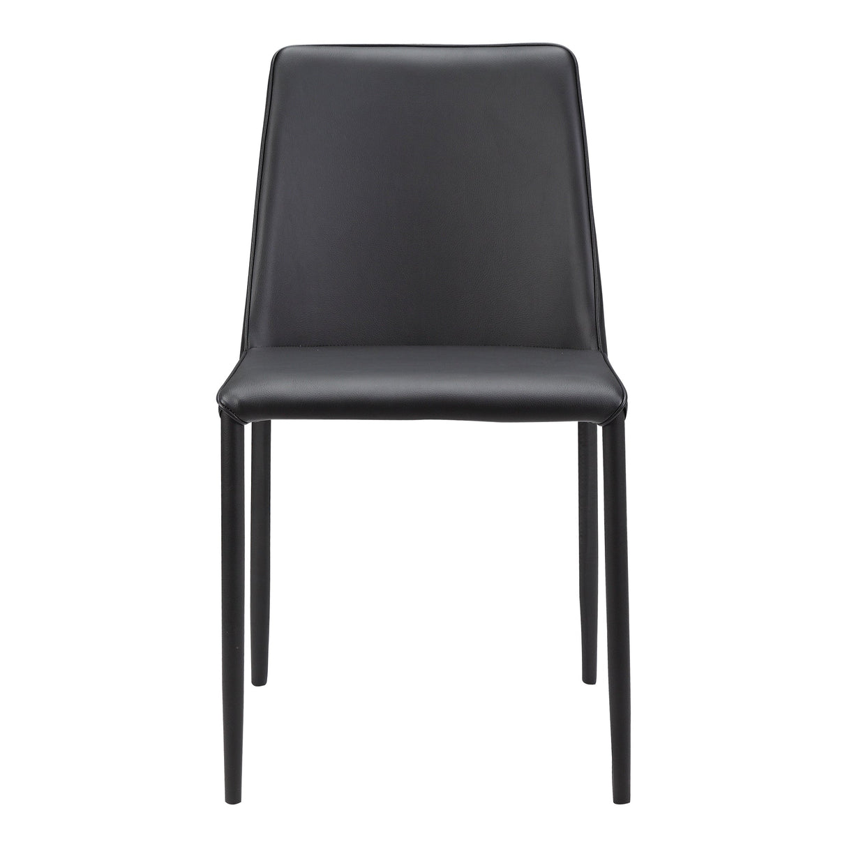 Nora Black Vegan Leather Dining Chair (Set of 2) by Moe's Home at Eve Furniture
