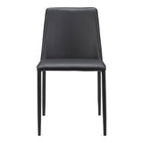 Nora Black Vegan Leather Dining Chair (Set of 2) by Moe's Home at Eve Furniture
